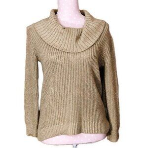 Michael Kors metallic cowl neck sweater